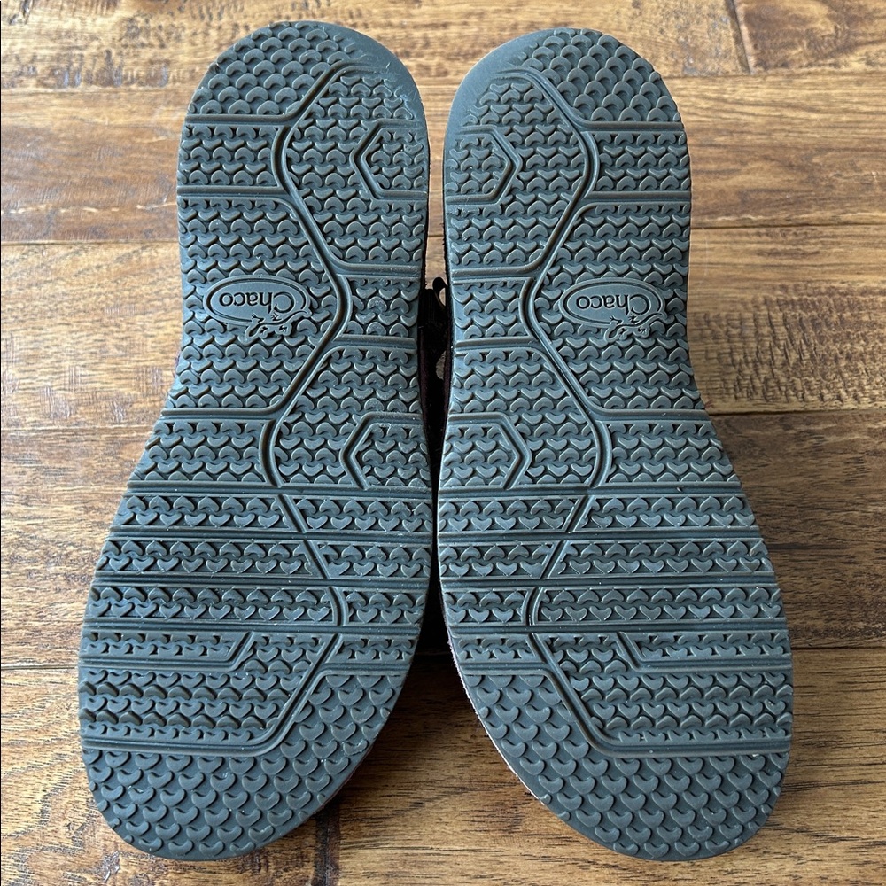 Chaco Women's Suede Slip-On Shoes in Burgundy - Picture 8 of 9